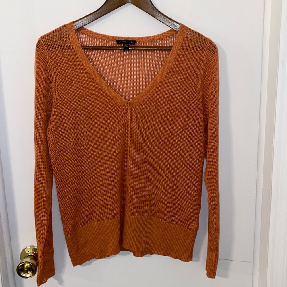 Like new Eileen Fisher lyocell merino wool blend sweater